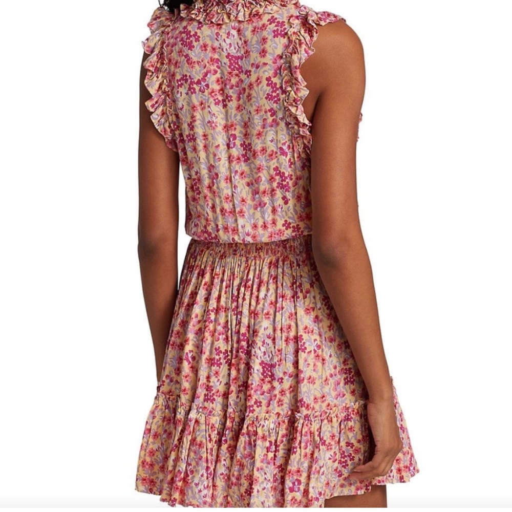 Poupette St Barth Triny Floral RuffleTrim Tassel Mini Flounce Dress - Picture 4 of 6